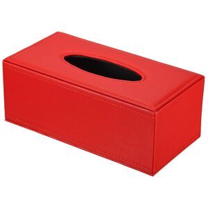 Tissue Box Cover Leather Rectangle Waterproof Napkin Paper Towel Dispenser